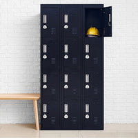 12-Door Locker for Office Gym Shed School Home Storage - 3-Digit Combination Lock