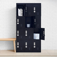 12-Door Locker for Office Gym Shed School Home Storage - 4-Digit Combination Lock