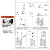 Large Wooden 5 Tiers Hat Coat Stand Clothes Shoe Rack Hanger Hooks Shelf Storage