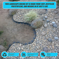 Landscape No Dig Lawn Garden Edging Kit 10m Flexible Durable Border Paver