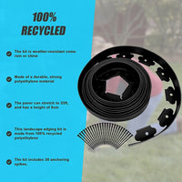 Landscape No Dig Lawn Garden Edging Kit 10m Flexible Durable Border Paver