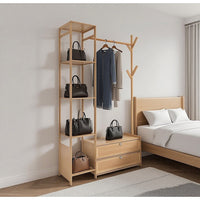 165x100cm Clothes Rack Stand Storage Shelves Modern Coat Tree