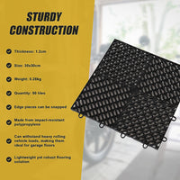 Vented Garage Floor Tiles | Snow Water Drainage | 30x30cm