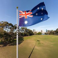 9.1m Flag Pole Kit Telescopic Heavy Duty 16 Gauge Aluminium with Flag