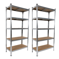 2 x 1.8M Garage Shelving Warehouse Rack Storage Shelves Pallet Racking