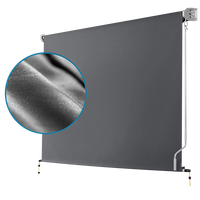 Retractable Straight Drop Roll Down Awning Garden Patio Screen 3.0X2.5M