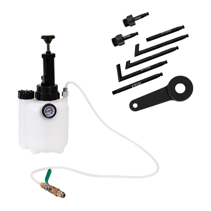 3L Transmission Oil Filling System Fluid Pump Manual Tool With 8pc ATF Adaptors