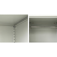 Single-Door Metal Tall Cabinet Shelf Storage for Home Office Gym