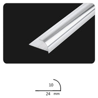 10 x Tile Trim Heavy Duty Round Edge Aluminium 10mm