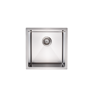 450x450mm Handmade Stainless Steel Undermount / Topmount Kitchen Laundry Sink with Waste