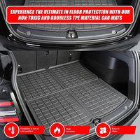 6 piece Tesla Model Y Floor Mats for Front and Rear Trunk Front Passenger and Driver Side