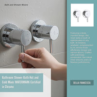 Bathroom Shower Bath Hot and Cold Mixer WATERMARK Certified in Chrome