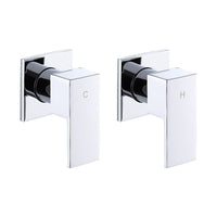 Bathroom Shower Bath Hot and Cold Square Mixer WATERMARK Certified in Chrome