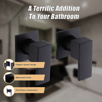 Bathroom Shower Bath Hot and Cold Square Mixer WATERMARK Certified in Black