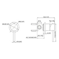 Single Round Shower Bath Mixer Tap Bathroom WATERMARK Approved