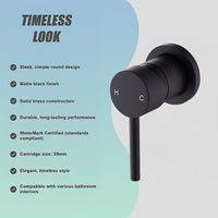 Single Round Shower Bath Mixer Tap Bathroom WATERMARK Approved