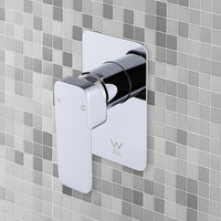 Single Square Shower Bath Mixer Tap Bathroom WATERMARK Approved in Chrome