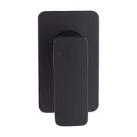 Single Square Shower Bath Mixer Tap Bathroom WATERMARK Approved in Black