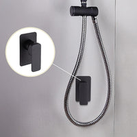 Single Square Shower Bath Mixer Tap Bathroom WATERMARK Approved in Black