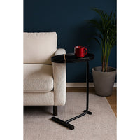 Side Table for Living Room End Coffee Table - Egg-Shaped Top