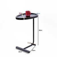 Side Table for Living Room End Coffee Table - Egg-Shaped Top