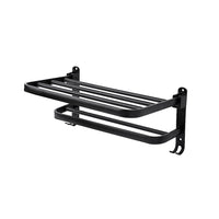 Towel Rack Folding Holder with Hook Accessories Wall Hanger Aluminium Bar Shelf