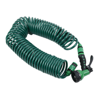 30M Garden Hose Heavy-Duty Coiled Spiral Car Washing Cleaning Water Hose Garden