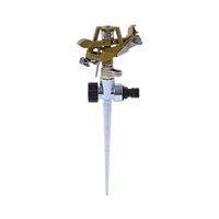 Easy to Install Irrigation Sprinkler 360 Degree Rotating Sprinkler Gun Zinc Alloy Adjustable Rocker Sprinkler