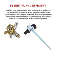 Easy to Install Irrigation Sprinkler 360 Degree Rotating Sprinkler Gun Zinc Alloy Adjustable Rocker Sprinkler