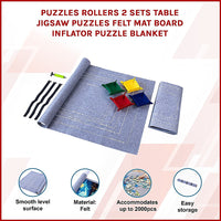 Puzzles Rollers 2 Sets Table Jigsaw Puzzles Felt Mat Board Inflator Puzzle Blanket