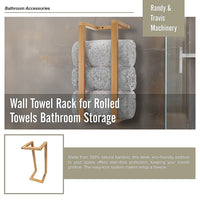 Wall Towel Rack for Rolled Towels Bathroom Storage