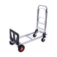 Hand Truck 2 in 1 Folding Dolly Cart 180kg Capacity Heavy Duty Aluminium