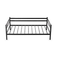 Single Daybed Metal Frame Sofa Premium Black Day Bed Steel Support