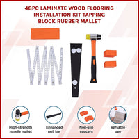 48Pc Laminate Wood Flooring Installation Kit Tapping Block Rubber Mallet
