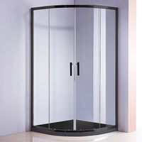 100x100cm Rounded Curved Shower Base in Black