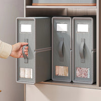 4PCS Foldable Bed Sheet Set Organizer Fabric Storage Bins with Handle Storage Box