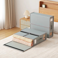 4PCS Foldable Bed Sheet Set Organizer Fabric Storage Bins with Handle Storage Box