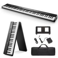 Folding Digital Piano 88 Key Velocity-Sensitive + Carry Case Pedal