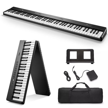 Folding Digital Piano 88 Key Velocity-Sensitive + Carry Case Pedal