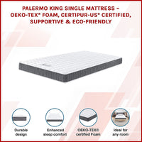 King Single Memory Foam Mattress – OEKO-TEX Textile & CertiPUR-US Certified Foam