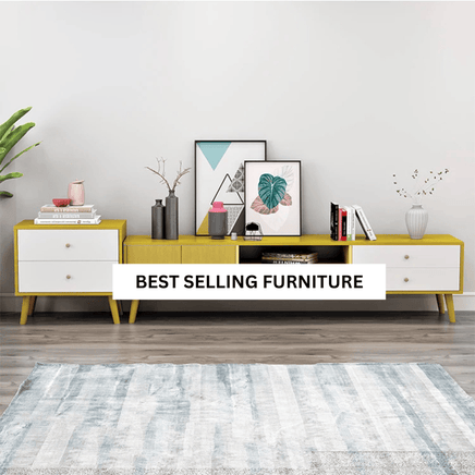 NNECN Modern TV Stand Side table & Coffee Table package for Living Room