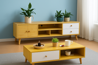 NNECN Modern Living Room TV Stand Table Set