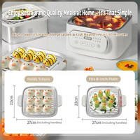 Hoper Layer Multifunctional Three-layer Stainless Steel Steamer AU Modeal