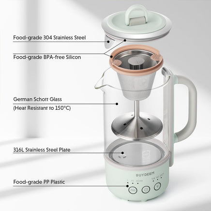 BUYDEEM Mini Multi-function Tea/Coffee Maker K32 600ml