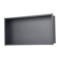 VEVOR Shower Niche, 33.0 x 63.5 x 10.2 cm Recessed Wall Niche, Heavy-duty Stainless Steel Modern Soap & Shampoo Storage Organizer, Sealed Waterproof, Durable & Easy to Install, Black for Bathroom