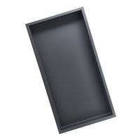 VEVOR Shower Niche, 33.0 x 63.5 x 10.2 cm Recessed Wall Niche, Heavy-duty Stainless Steel Modern Soap & Shampoo Storage Organizer, Sealed Waterproof, Durable & Easy to Install, Black for Bathroom