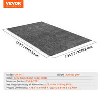 VEVOR Garage Floor Mat, 2.25 x 5.2 M Waterproof Protection from Water,Snow, Rain,Mud and Oil for Cars, Non-slip Heavy Duty Containment Mat with TPE Anti-Leak Backing & Easy to Clean & Cuttable