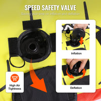 VEVOR Towable Tube for Boating, 1-3 Riders Inflatable Boat Tubes and Towables, 510 lbs, 63" Round Water Sport Towable Tubes for Boats to Pull, Full Nylon Cover, EVA Grab Handles and Speed Safety Valve