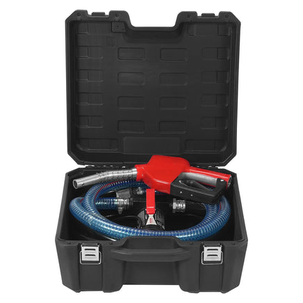 VEVOR Fuel Transfer Pump, 12V DC 10 GPM 1/4 HP, Portable Electric Diesel Transfer Pump with Automatic Shut-Off Fuel Nozzle, High Flow, Long Inlet & Outlet Hose for Diesel, Kerosene, Transformer Fuel