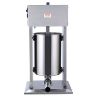VEVOR Electric Sausage Stuffer, 12 L / 25 LBS Vertical Meat Stuffer, 200W Motor, Stepless Speed Control and Foot Pedal, Made of Food-grade 304 Stainless Steel, 5 Stuffing Tubes for Home, Commercial